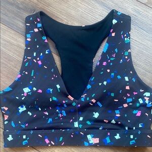 Confetti Print Sports Bra
